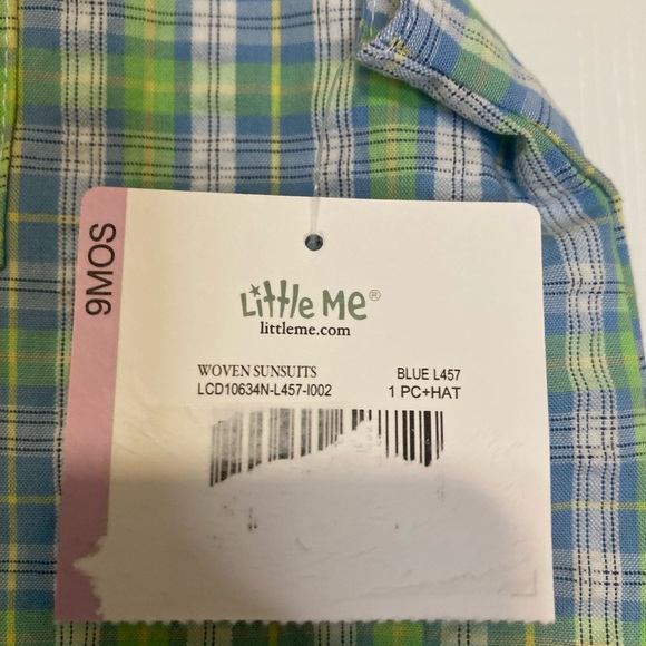 Little Me Plaid Shorts and Sleeveless Onesie 9 months - Picture 8 of 16